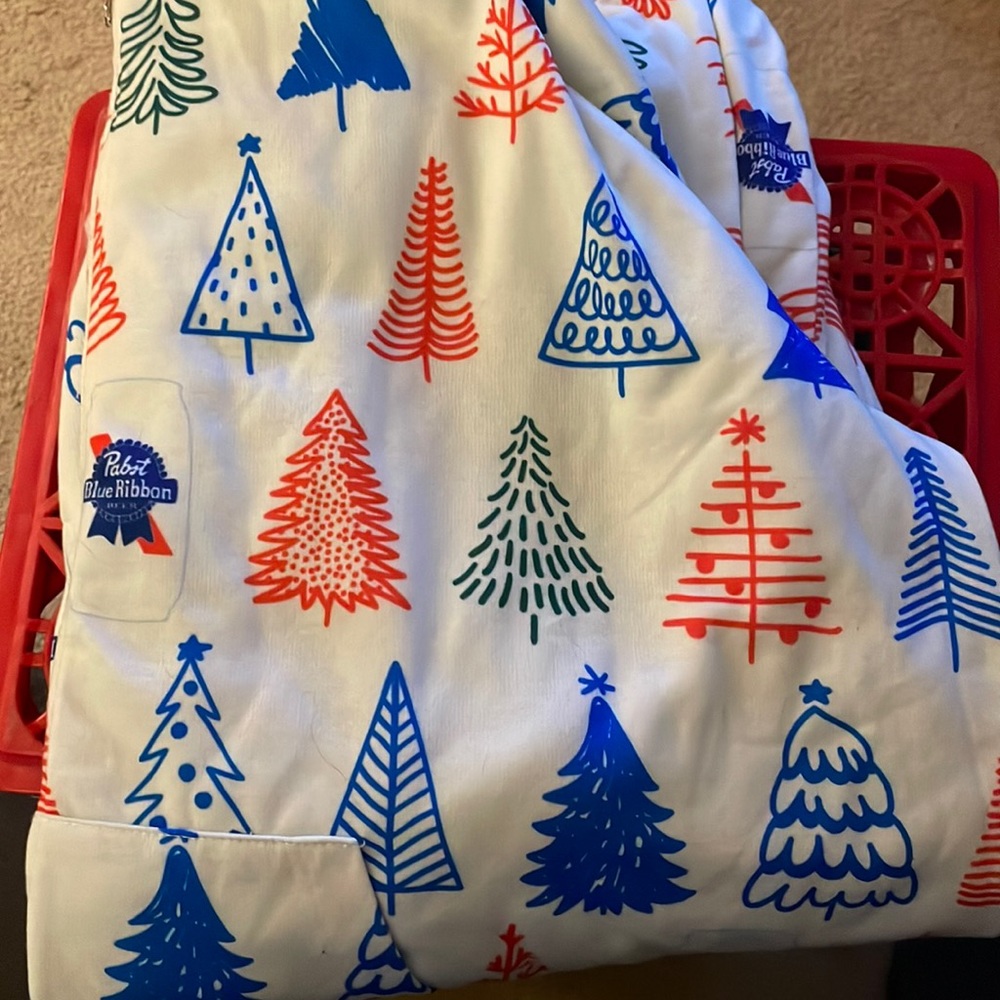 Pabst Blue Ribbon Christmas Onesie